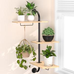 3-Tier Rotating Indoor Plant Shelf Stand