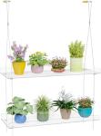 ZASIMO Adjustable 2-Tier Hanging Plant Shelves