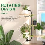 3-Tier Rotating Indoor Plant Shelf Stand