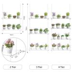 ZASIMO Adjustable 2-Tier Hanging Plant Shelves