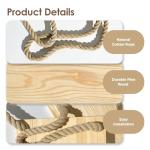 Wooden Window Plant Hanger with Shelves for Indoors