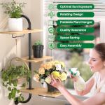 3-Tier Rotating Indoor Plant Shelf Stand