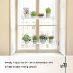 ZASIMO Adjustable 2-Tier Hanging Plant Shelves