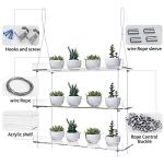 3-Tier Adjustable Hanging Plant Shelves for Windows