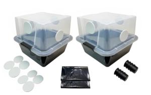 28Q Cube Mushroom Fruiting Chambers with Filters (2 Pack)