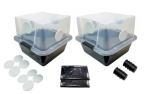 28Q Cube Mushroom Fruiting Chambers with Filters (2 Pack)