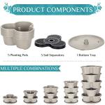 Amazing Creation Stackable Planter, Vertical Oasis Tiered Garden Planter, Grow Vegetables, Herbs, and Succulents with Ease