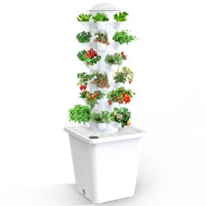 Hydroponics Growing System,30-Plants Indoor Vertical Tower System Kit,Hydroponic Germination Kit for Gardening Lover