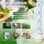 Lifello Hydroponics Growing System Tower, 9 Layers 36 Plant Spots Hydroponics Growing System Kit Tower, Vertical Hydroponic Garden Tower for Indoor & Outdoor, Space-Saving Hydroponic Tower Garden