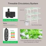 VIVOSUN Hydroponics Growing System 108 Plant Sites, 3 Layers 12 Food-Grade PVC-U Pipes Gardening System Grow Kit with Water Pump Timer, Nest Basket and Sponge for Leafy Vegetables