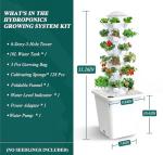 Hydroponics Growing System,30-Plants Indoor Vertical Tower System Kit,Hydroponic Germination Kit for Gardening Lover