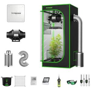 VIVOSUN 2x2 ft Grow Tent Kit with Light & Fan