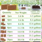 2 Pcs Organic Coconut Coir Bricks for Gardening