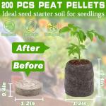 200 Peat Pellet Seed Starters for Easy Gardening