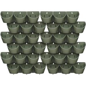 12 Pocket Self-Watering Vertical Planters - Green