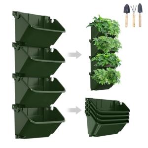 Self-Watering Vertical Wall Planter Set, 4 Packs