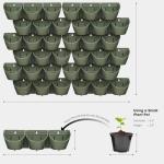 12 Pocket Self-Watering Vertical Planters - Green