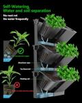 Indoor Wall Planter with Grow Light & Self Watering