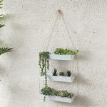 LaLaGreen 16 Inch Three Tier Hanging Planter