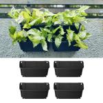 Maxona Black Vertical Garden Planter - 4 Pack