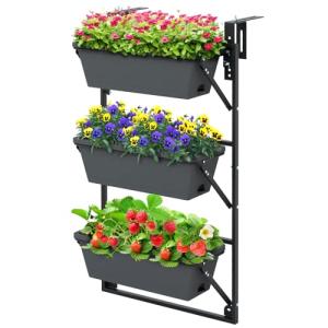 Giantex Vertical Raised Garden Bed with Adjustable Shelves