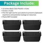 Maxona Black Vertical Garden Planter - 4 Pack