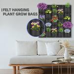 25-Pocket Vertical Hanging Planter Bags Black