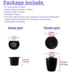 LaLaGreen 10-Pack Self-Watering Wall Planters