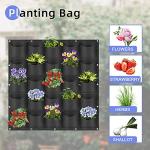 25-Pocket Vertical Hanging Planter Bags Black
