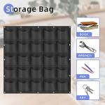 25-Pocket Vertical Hanging Planter Bags Black