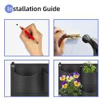 25-Pocket Vertical Hanging Planter Bags Black