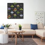 25-Pocket Vertical Hanging Planter Bags Black