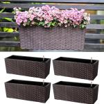 LaLaGreen Self-Watering Deck Railing Planters (4-Pack)