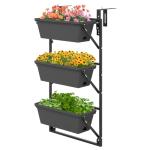 3-Tier Vertical Hanging Planter with Self-Watering Pots