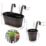 Vintage Metal Wall Hanging Flower Pots Set of 3