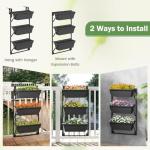 3-Tier Vertical Hanging Planter with Self-Watering Pots