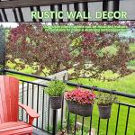 Vintage Metal Wall Hanging Flower Pots Set of 3