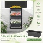 3-Tier Vertical Hanging Planter with Self-Watering Pots