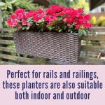 LaLaGreen Self-Watering Deck Railing Planters (4-Pack)
