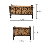 Black Metal Hanging Flower Rack for Gardens