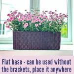 LaLaGreen Self-Watering Deck Railing Planters (4-Pack)