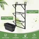 3-Tier Vertical Hanging Planter with Self-Watering Pots