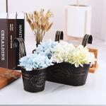 Vintage Metal Wall Hanging Flower Pots Set of 3