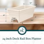 Heavy Duty 24-Inch Wall Planter Boxes, 2 Pack