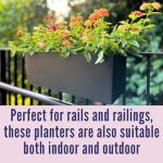 LaLaGreen 20 Inch Railing Planter Box Set