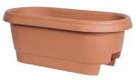 24" Terra Cotta Balcony Rail Planter by Bloem