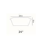 Heavy Duty 24 Inch Deck Rail Planter Boxes - 4 Pack