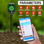Bluetooth Soil Meter with pH, Moisture, Light Sensor