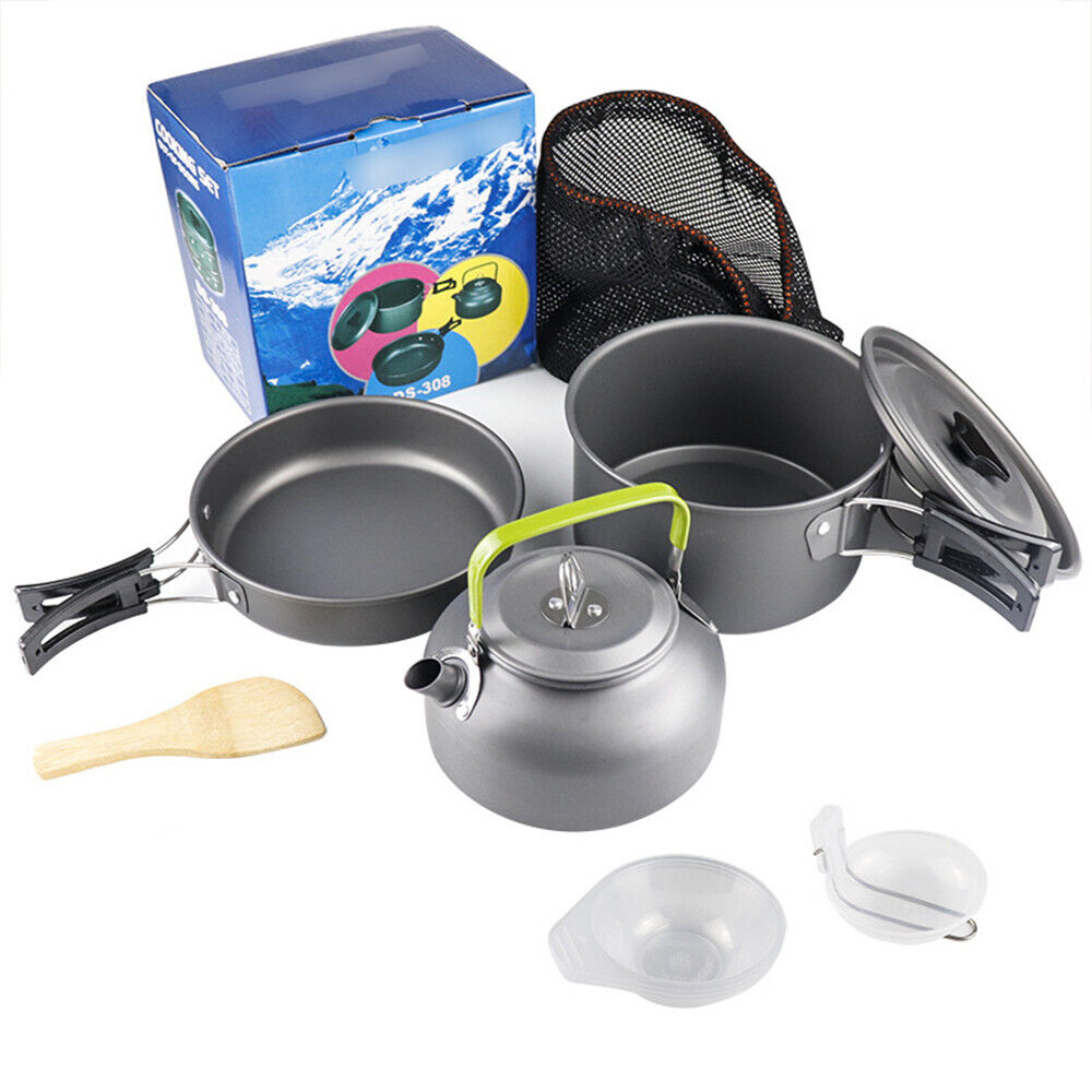 Backpacking Camping Cookware Mess Kit – Cooking Set