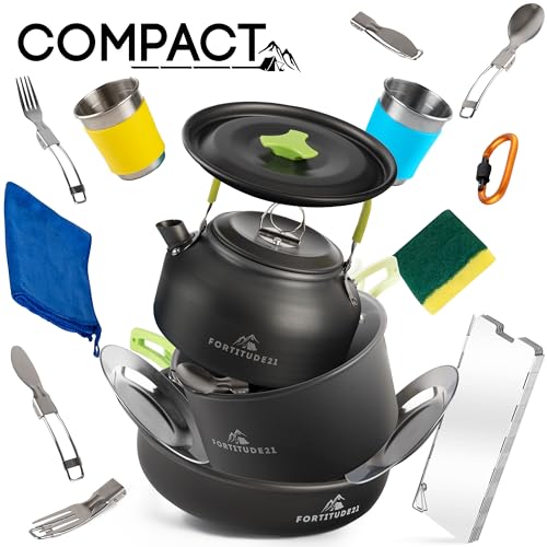 Essential Camping Cookware Set and Stove Kit